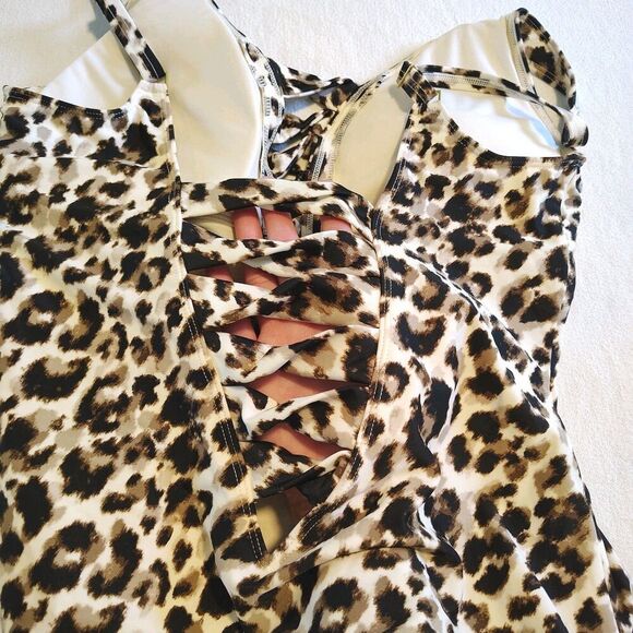 Bleu Rod Beattie Animal Print Soft Cup Adjustable Strap One Piece Size 14 NWT - Picture 7 of 13